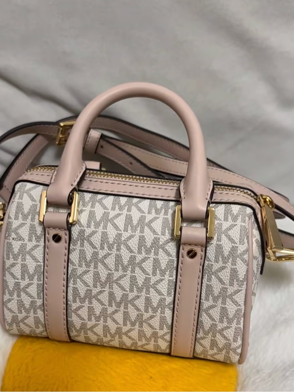Michael Kors Blush Pink MK Logo Mini Satchel - Picture 2 of 4